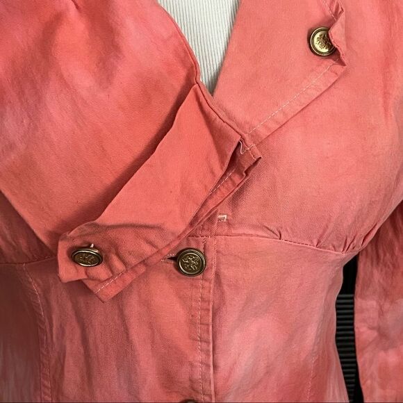 Vintage 70’s does 40’s DIY Peach TieDye Wiggle Dress S - Picture 5 of 13